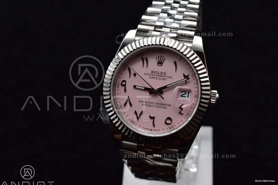 Dial DIWF Arabic Bracelet 1:1 DateJust SA 126334 Marker Pink on Edition 41 904L Jubilee 647 Steel OnTrend Best 1121